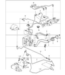 brake lines body front section 993 M339 (all-wheel drive) 1995 onawrds, 993 TURBO and 993 CARRERA RS 1994-98 brake lines body front section 993 M339 (all-wheel drive) 1995 onawrds, 993 TURBO and 993 CARRERA RS 1994-98