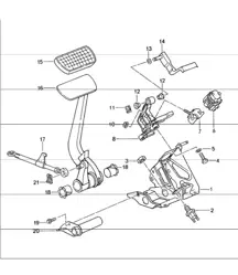 pedals tiptronic transmission (M249) 993 1994-98