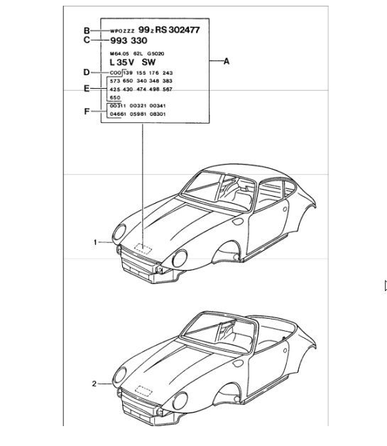 Diagram 801-00 Porsche Boxster 986/987/981 (1997-2016) Body