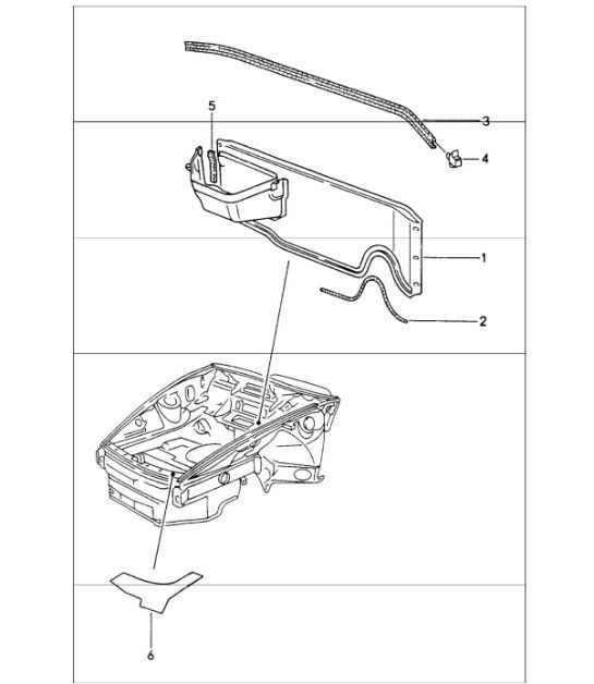 Diagram 801-65 Porsche Boxster 986/987/981 (1997-2016) Body