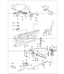 door latch 993 1994-98 door latch 993 1994-98
