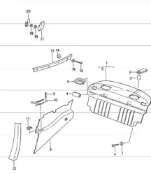 interior equipment rear 993 COUPE 1994-98