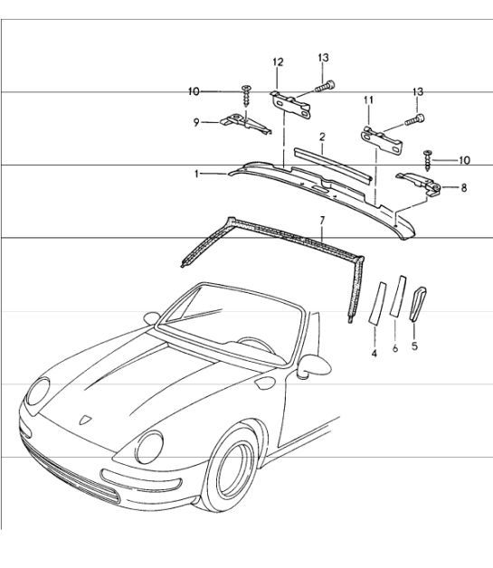 Diagram 811-05 Porsche Cayenne Turbo S V8 4.8L Petrol 550HP Body