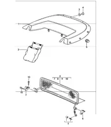 convertible top cover and wind deflector 993 CABRIO  1994-98