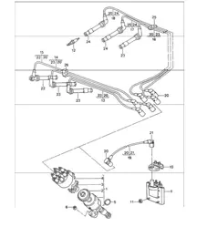 impianto elettrico motore 993 TURBO M64.60 1995-98