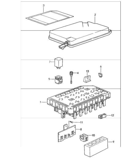 Diagram 902-00 Porsche 911 和 912（1965-1989） 电子设备