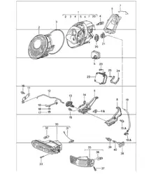 headlamp fog headlamp direction, indicator light direction, indicator light 993 1994-98