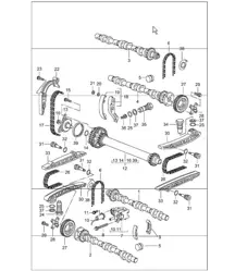 camshaft driving mechanism 996 CARRERA 2/4/4S M96.01/02/04 UPTO 2001