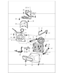 refrigeración por agua - 3 - para 996 CARRERA 2/4/4S M96.01/02/03/04 1998-05