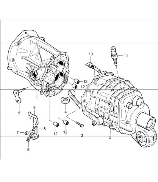 Diagram 302-01 Porsche Cayenne Turbo S 4.5L 2006>> Transmisión