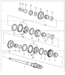 engranajes y ejes 996 CARRERA 2/4 G96.00/30/01/31 1998-05