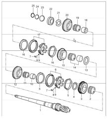 gears and shafts 996 CARRERA 2/4  G96.00/30/01/31  1998-05 gears and shafts 996 CARRERA 2/4  G96.00/30/01/31  1998-05