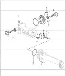 front-axle final drive, viscous clutch single parts 996 CARRERA 4 (M339 All-wheel drive) G96.30/31 1999 ONWARDS