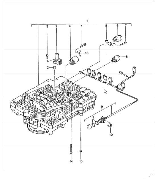 Diagram 340-02 Porsche Cayman S 3.4L 987C 2005-08 Trasmissione