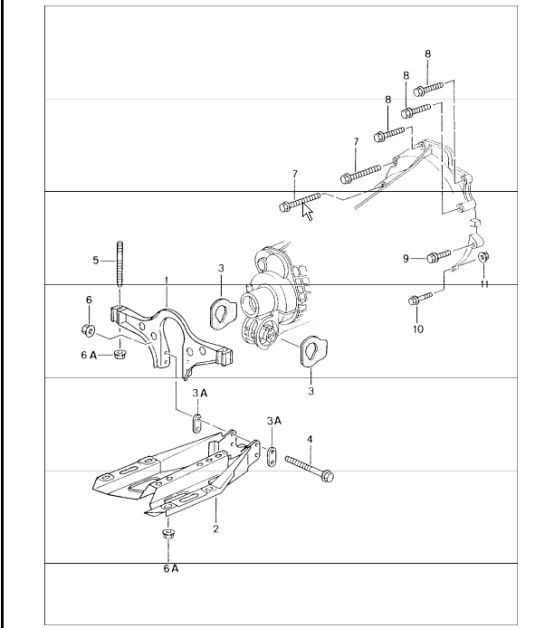 Diagram 370-00 Porsche 997 (911) MK1 2005-2008 Transmisión