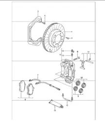 disc brake rear axle 996 1998-05