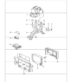 hydraulic unit, anti-lock brake system, control 996 1998-05 hydraulic unit, anti-lock brake system, control 996 1998-05
