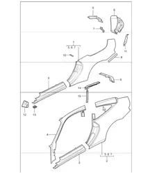 side section outer 996 CABRIO / TARGA 1998-05