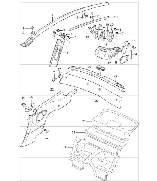 Diagram 807-06 Porsche 996 (911) (1997-2005) Carrozzeria