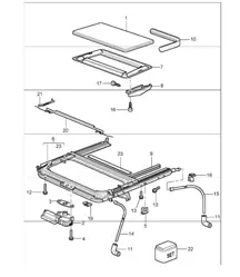 sunroof 996 M650 (Electrical sliding roof) 1998-05