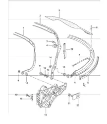convertible top frame single parts 996 1998-05