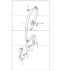 seat belt rear 996 CABRIO / TARGA 1998-05 seat belt rear 996 CABRIO / TARGA 1998-05