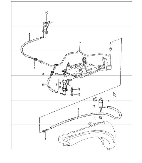 Diagram 904-20 Porsche 996 (911) (1997-2005) Materiale elettrico