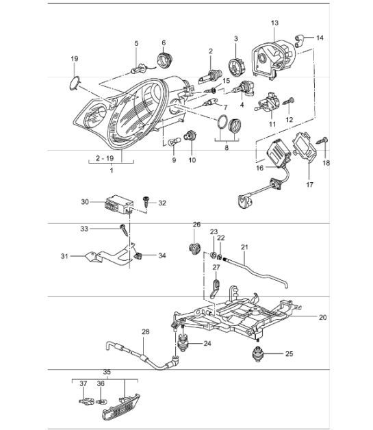 Diagram 905-03 Porsche 卡宴 E-Hybrid V6 3.0 升 V6 340 马力 