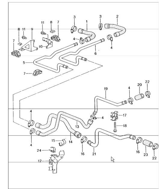 Diagram 105-03 Porsche Cayenne Turbo / Turbo S 4.8L 2007>> Engine