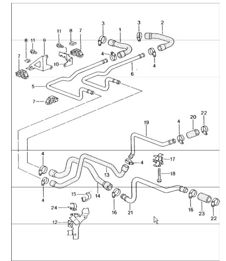 lines heating 996 TURBO 2001-05 lines heating 996 TURBO 2001-05
