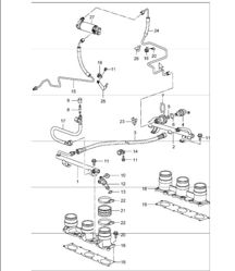 fuel collection pipe 996 TURBO 2001-05