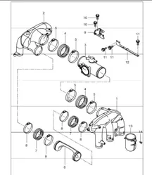 intake distributor 996 TURBO 2001-05
