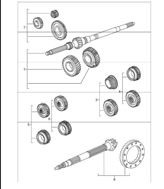 Diagram 303-01 Porsche 911 & 912 (1965-1989) Transmission