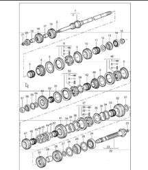 gears and shafts 996 TURBO G96.50 and 996 TURBO X50 G96.50 2001-05 gears and shafts 996 TURBO G96.50 and 996 TURBO X50 G96.50 2001-05