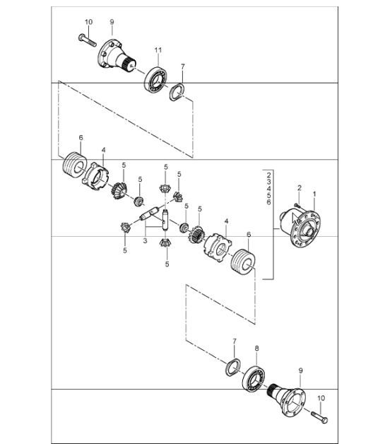 Diagram 305-05 Porsche 卡宴 Turbo V8 4.8L 汽油 500HP 传播