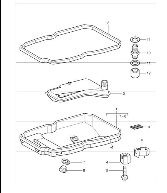 Diagram 340-01 Porsche Cayman 987C/981C (2005-2016) Transmission