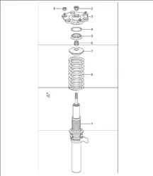 suspension shock absorber strut 996 GT2 2001-05