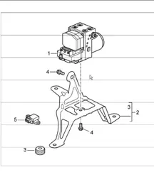 hydraulic unit, anti-lock brake system, control 996 TURBO 2001-05