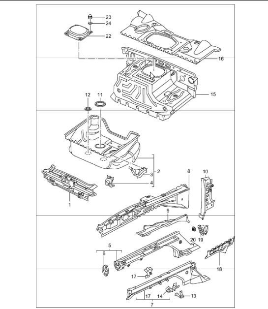 Diagram 801-10 Porsche Cayenne Turbo S 4.5L 2006>> Body