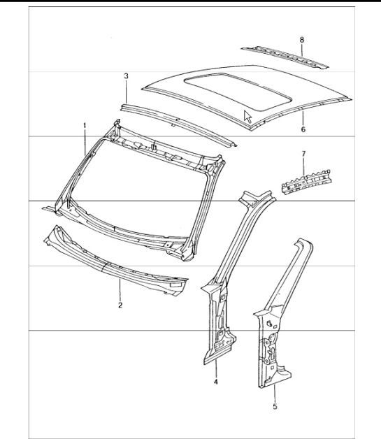 Diagram 801-45 Porsche 996 C2 3.4L 1997-08/01 Body