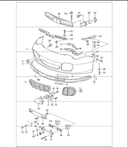 Diagram 802-00 Porsche 开曼 S 3.4L 987C 2005-08  车身