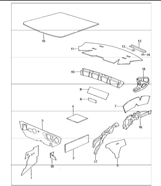 Diagram 807-15 Porsche 996 (911) (1997-2005) Carrosserie