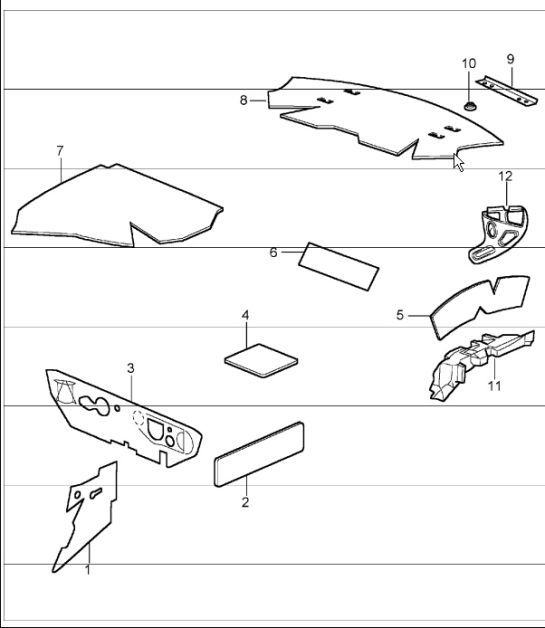 Diagram 807-16 Porsche Boxster 986/987/981 (1997-2016) Carrosserie