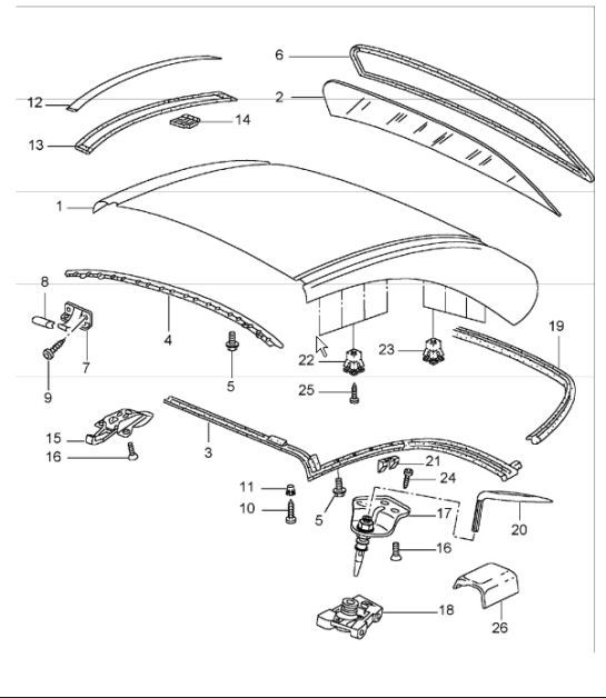 Diagram 811-16 Porsche 911 1975-1977 3.0L 涡轮增压（930）  车身