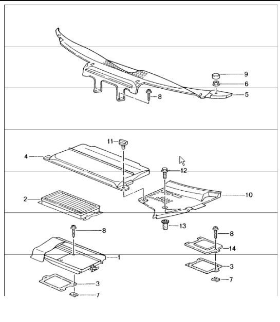 Diagram 813-20 Porsche 996 (911) (1997-2005) Body