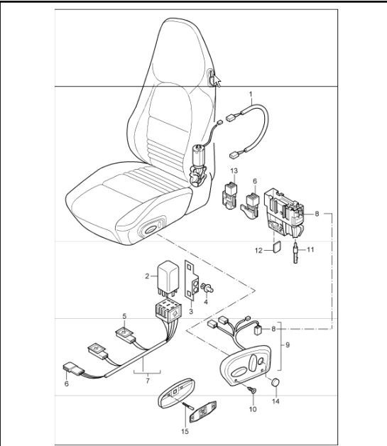 Diagram 817-65 Porsche 996 (911) (1997-2005) Carrosserie