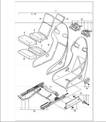 bucket seat leather 996 TURBO / GT2 2001-05