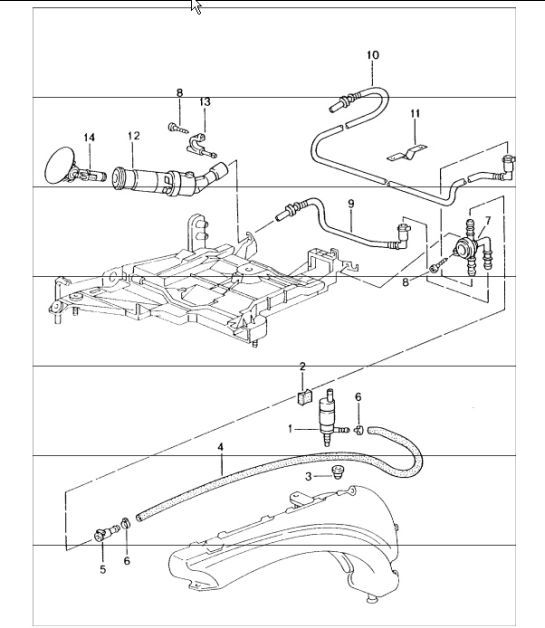 Diagram 904-20 Porsche Cayenne S V8 4.2L Diesel 382 CV Materiale elettrico