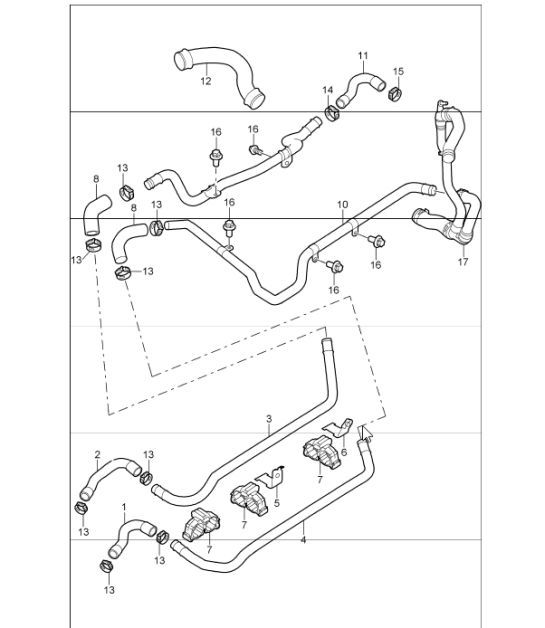 Diagram 105-03 Porsche 911 1978-1989 3.3L 涡轮增压（930） 引擎