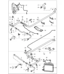 Wasserkühlung - 2 - für 997.1 M96.05 3.6L COUPE / CABRIO und 997.1 M97.01 3.8L COUPE S / CABRIO S 2005-08